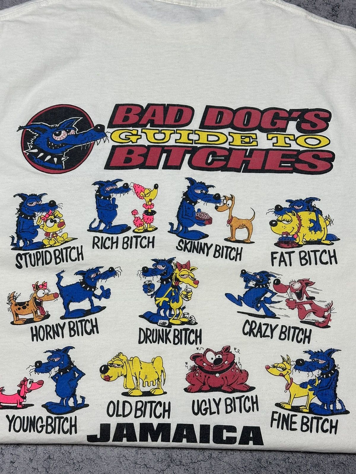 Vintage Vintage Bad Dog's Guide to Bitches Single Stitch Sex T-Shirt Size US L / EU 52-54 / 3 - 10 Thumbnail