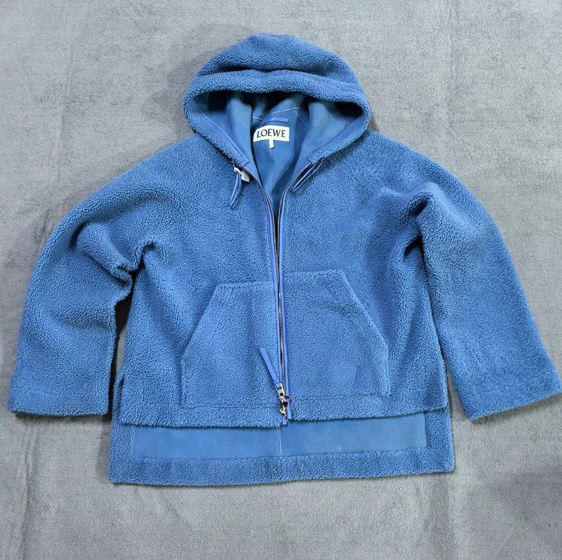 Loewe Loewe Blue fur and wool lamb coat Size XXS / US 00 / IT 34 - 1 Thumbnail