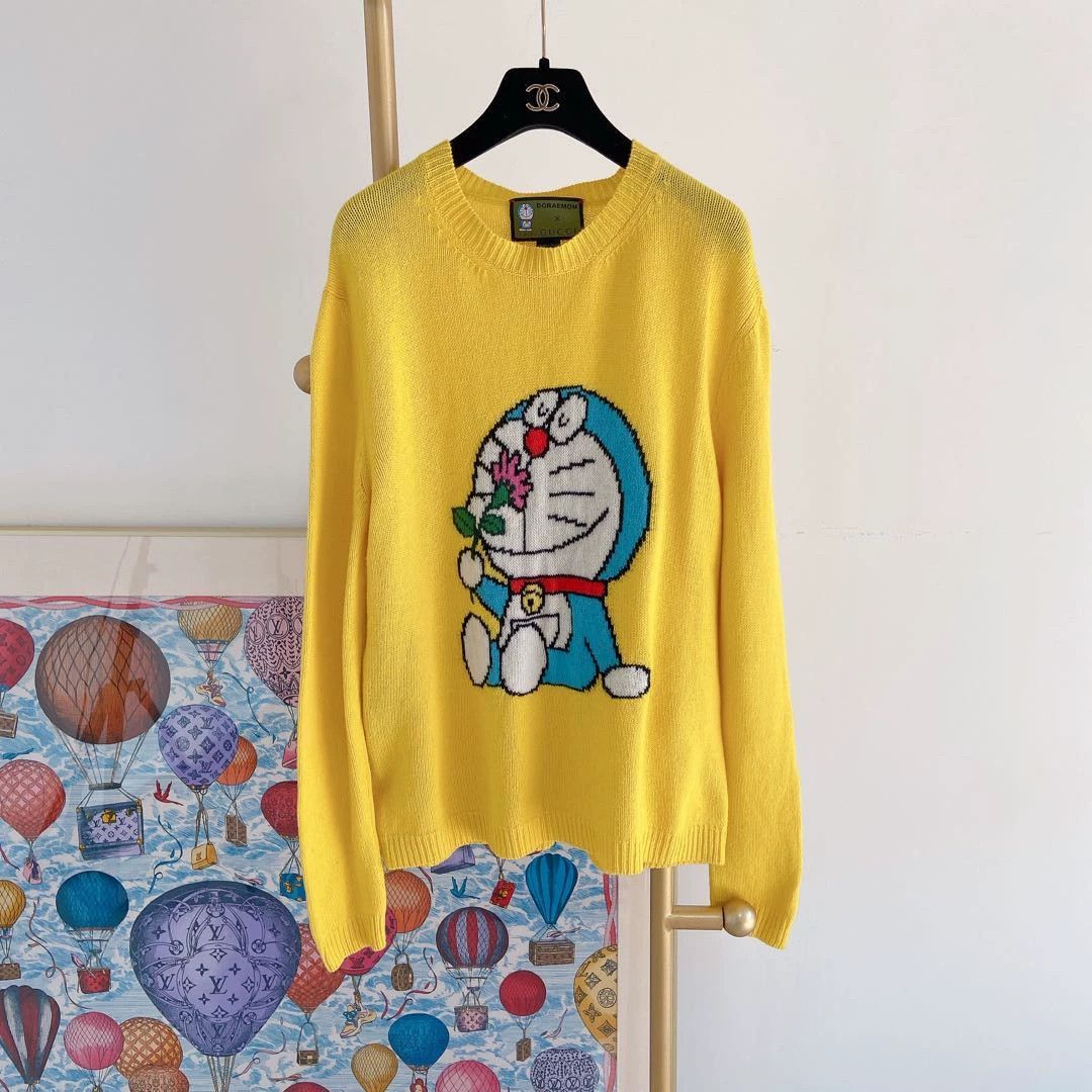 Gucci Yellow Long Sleeve Cartoon Character Sweater Size US M / EU 48-50 / 2 - 1 Thumbnail