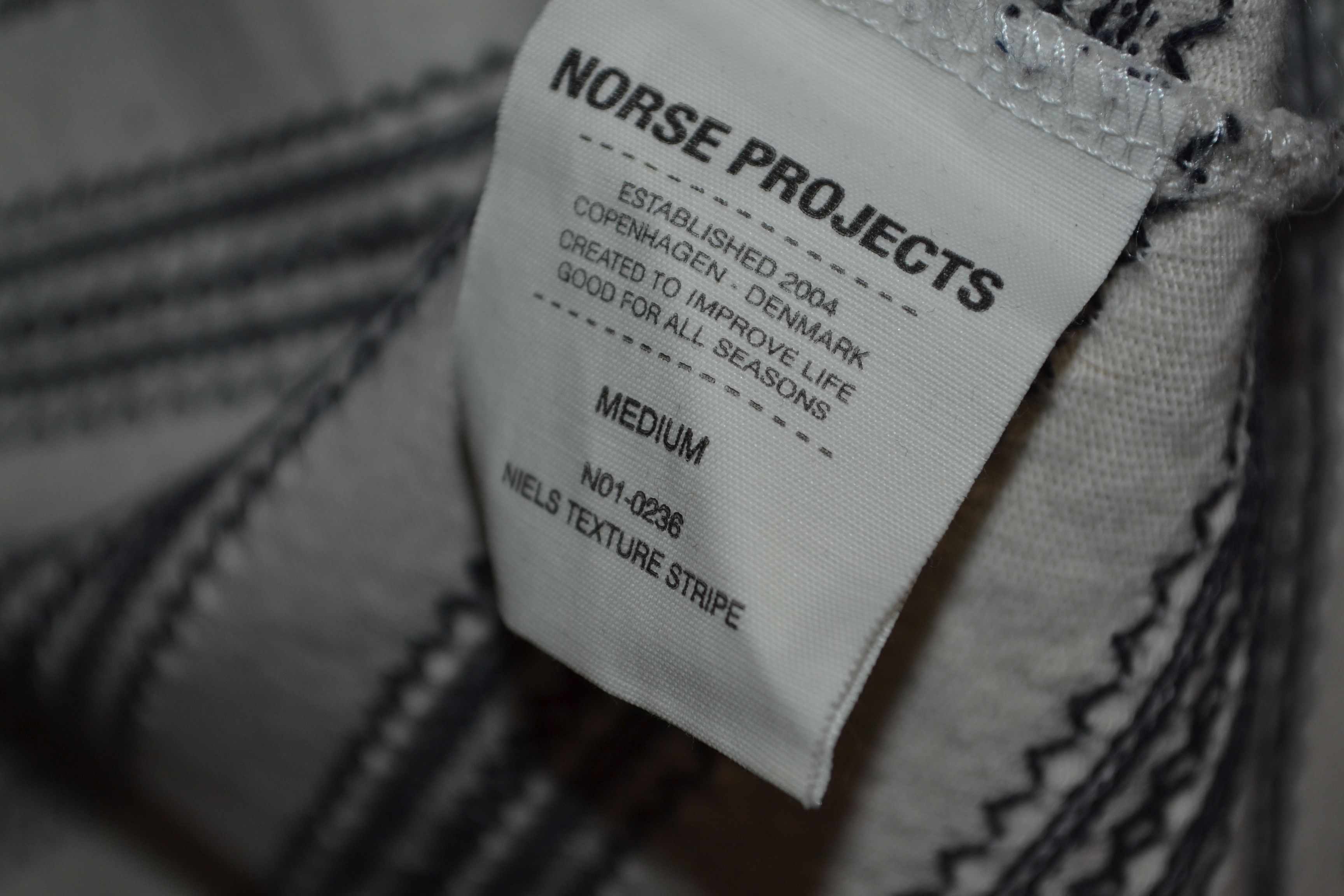 Norse Projects Norse Projects M Niels Texture Stripe Nordic Knit T-shirt M Size US M / EU 48-50 / 2 - 7 Thumbnail