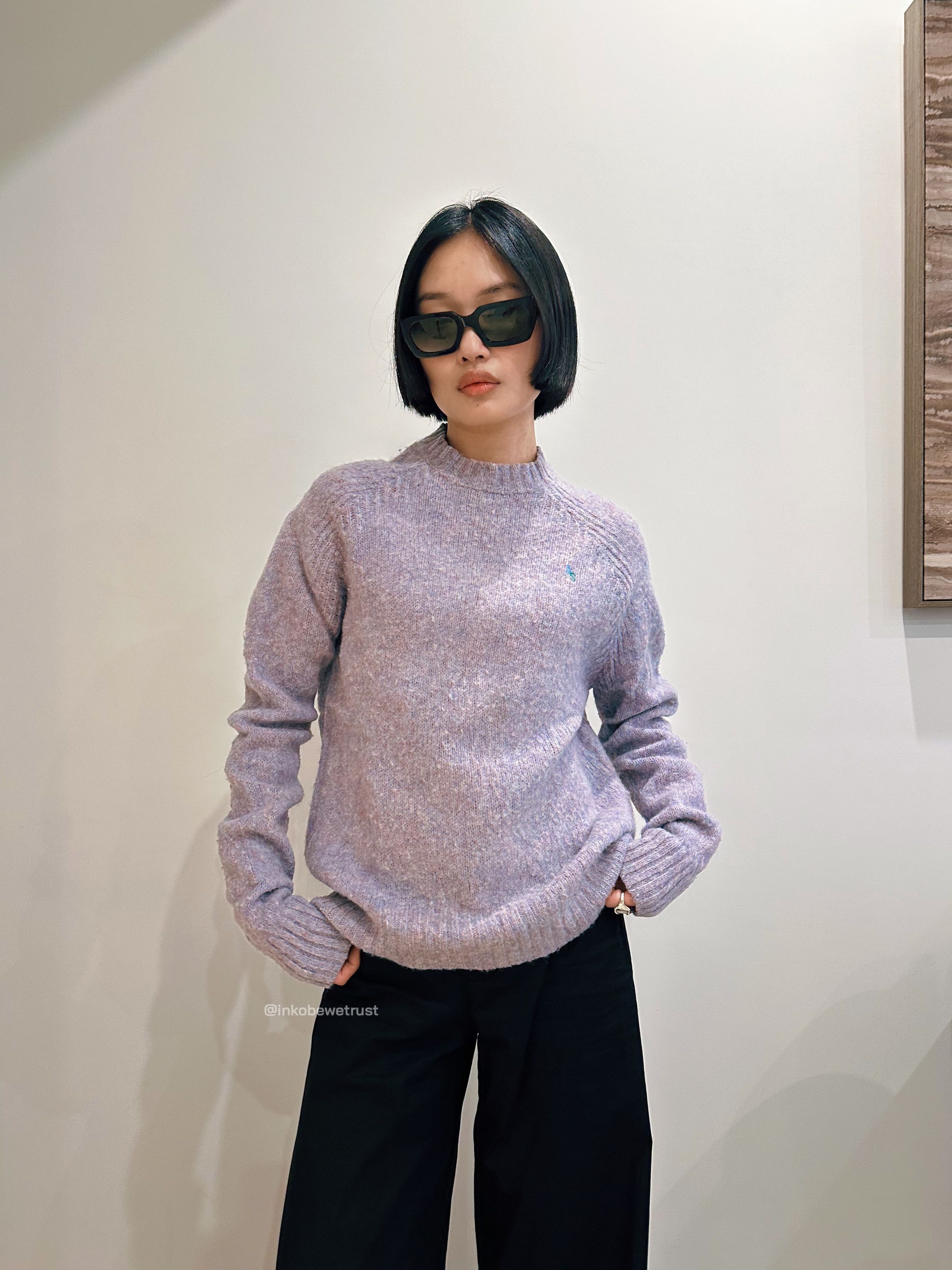Acne Studios Brushed Shetland Wool Sweater -Thistle Purple Size US L / EU 52-54 / 3 - 3 Thumbnail
