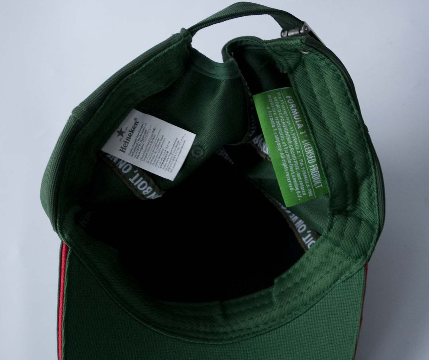 Formula 1 Heineken Beer Formula 1 Cap Hat Logo Spell Out Strap Size ONE SIZE - 4 Thumbnail