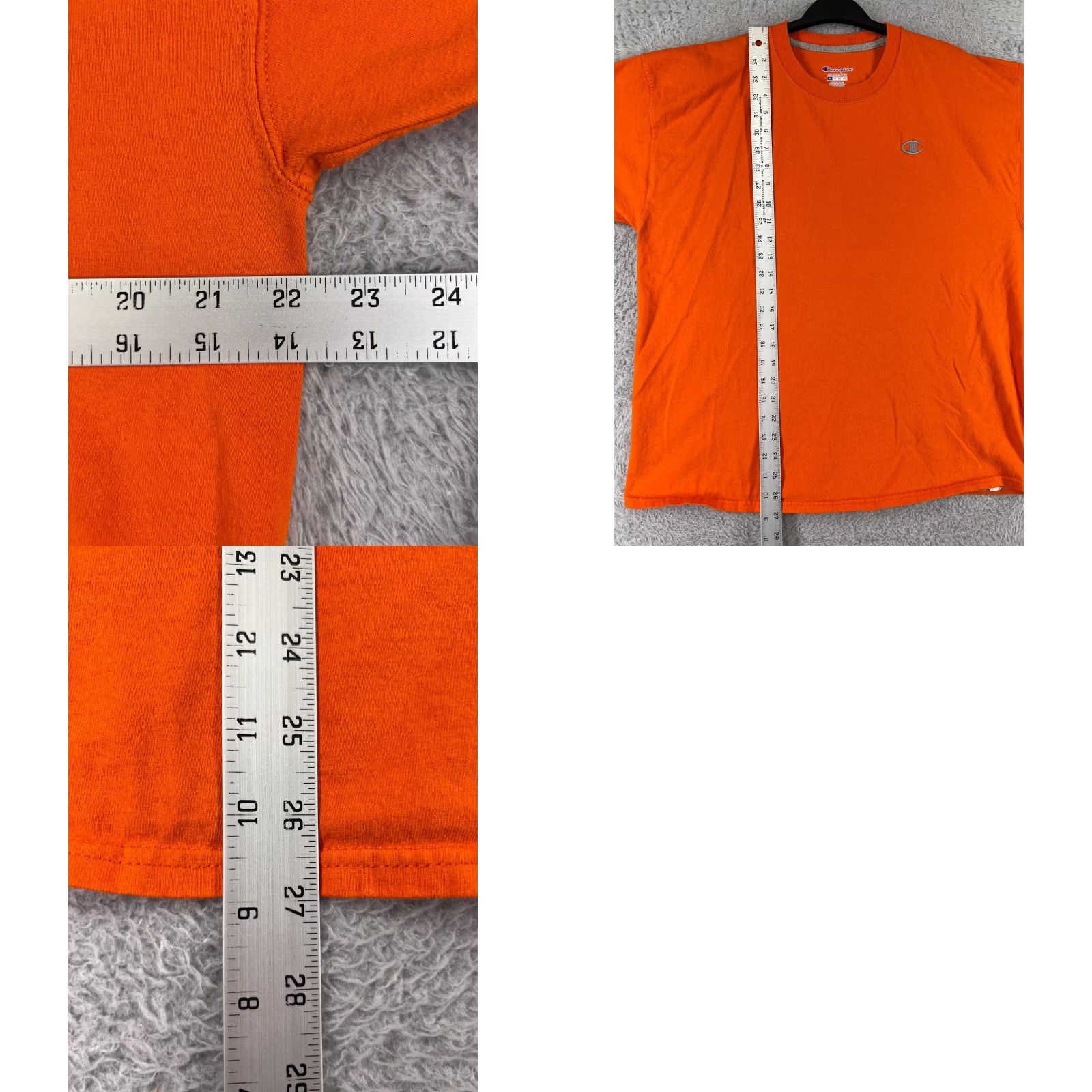 Champion Champion Shirt Men XL Orange Embroidered Logo Short Sleeve Cotton T-Shirt Size US XL / EU 56 / 4 - 9 Thumbnail