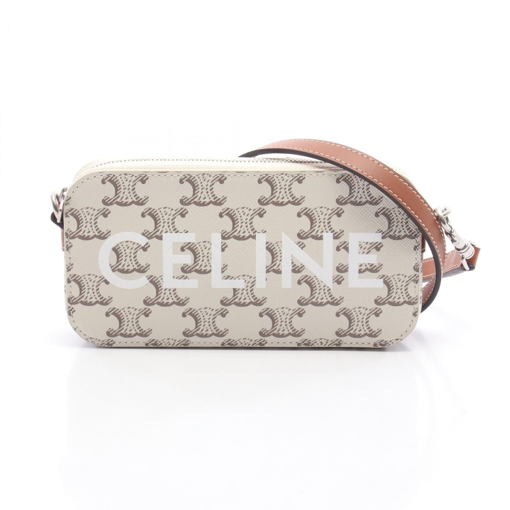 Celine Celine Celine Triomphe Horizontal PVC Coated Canvas Leather Shoulder Bag Plastic / Synthetic Shoulder Bag 10L272DM5 DUTY FREE for USA Size ONE SIZE - 1 Thumbnail