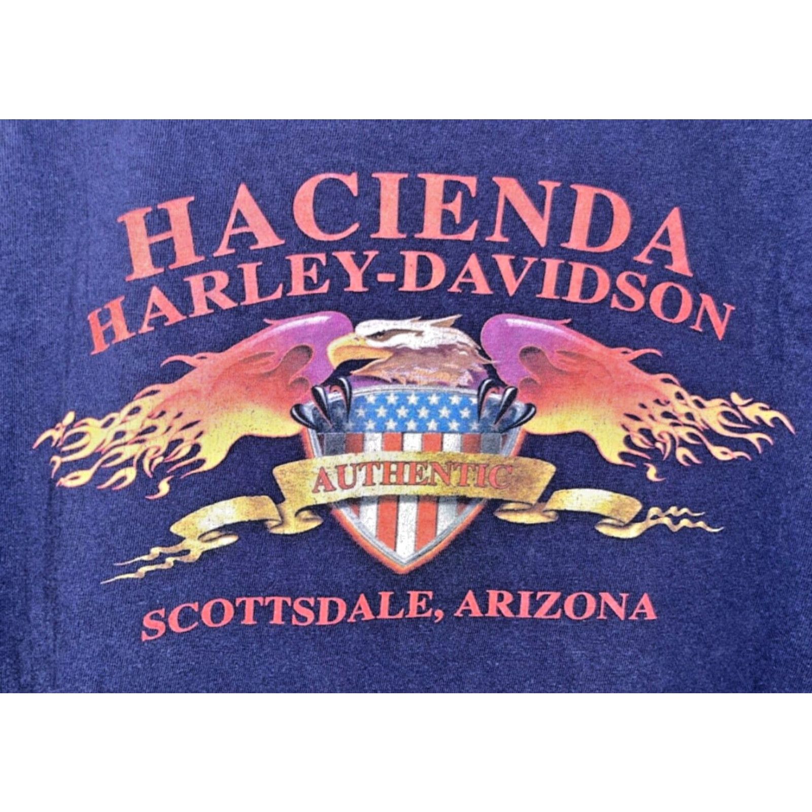 Harley Davidson VINTAGE Harley-Davidson Soaring Eagle Hacienda Scottsdale Arizona XL Biker T Shirt Tee Size US XL / EU 56 / 4 - 6 Thumbnail