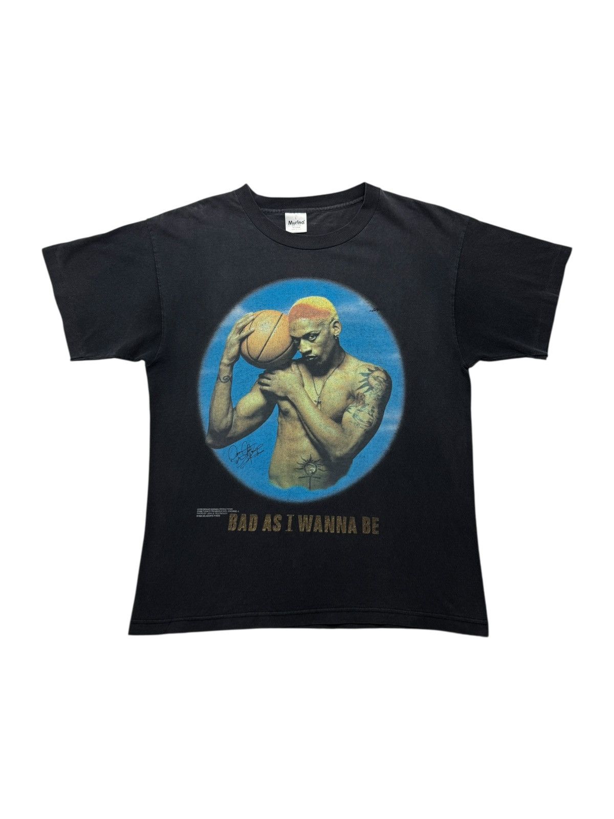 Vintage Vintage 1996 Dennis Rodman Bad As I Wanna Be Tee Shirt Size US L / EU 52-54 / 3 - 1 Thumbnail