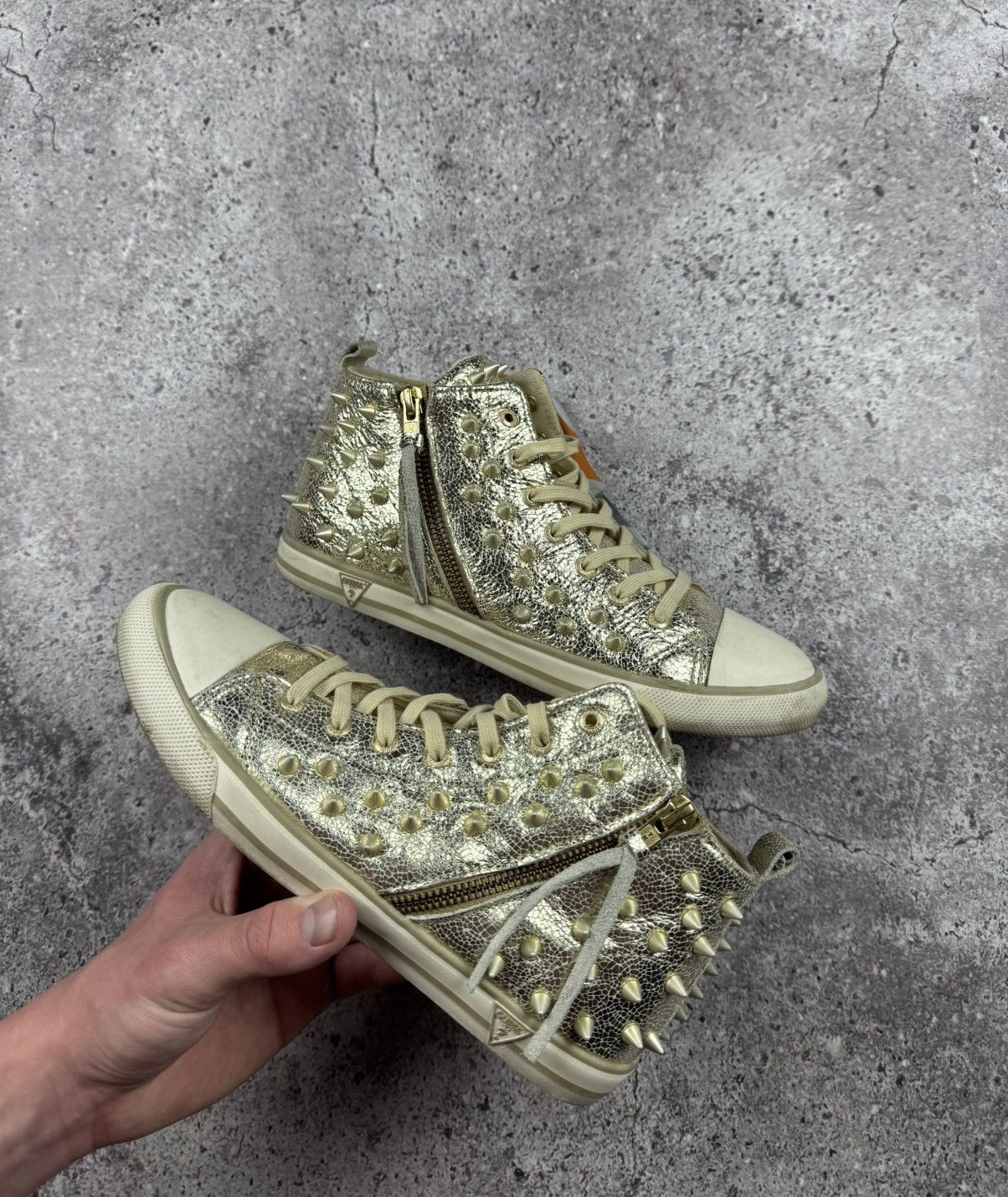 Guess AVANT GARDE GUESS SPIKED STUDED GOLD Y2K SNEAKERS Size US 8 / IT 38 - 9 Thumbnail