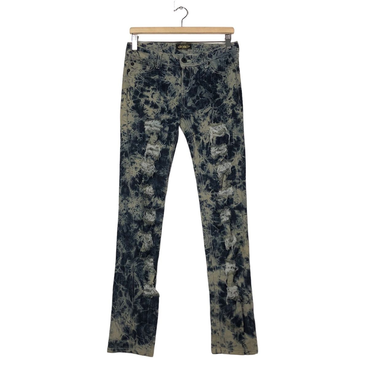 Hysteric Glamour 🔥Acid Wash Design Skinny Distressed Denim Jeans Works Japan Size US 30 / EU 46 - 1 Thumbnail