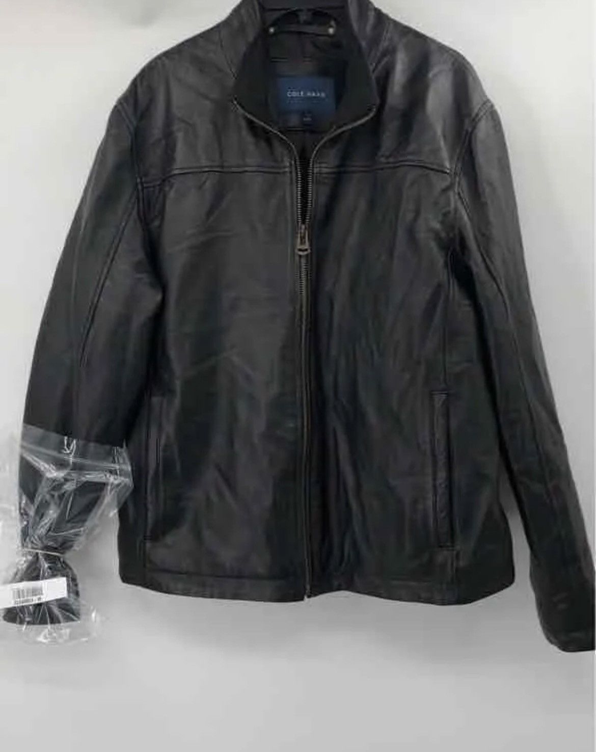 Cole Haan Mens Black Lambskin Jacket XL