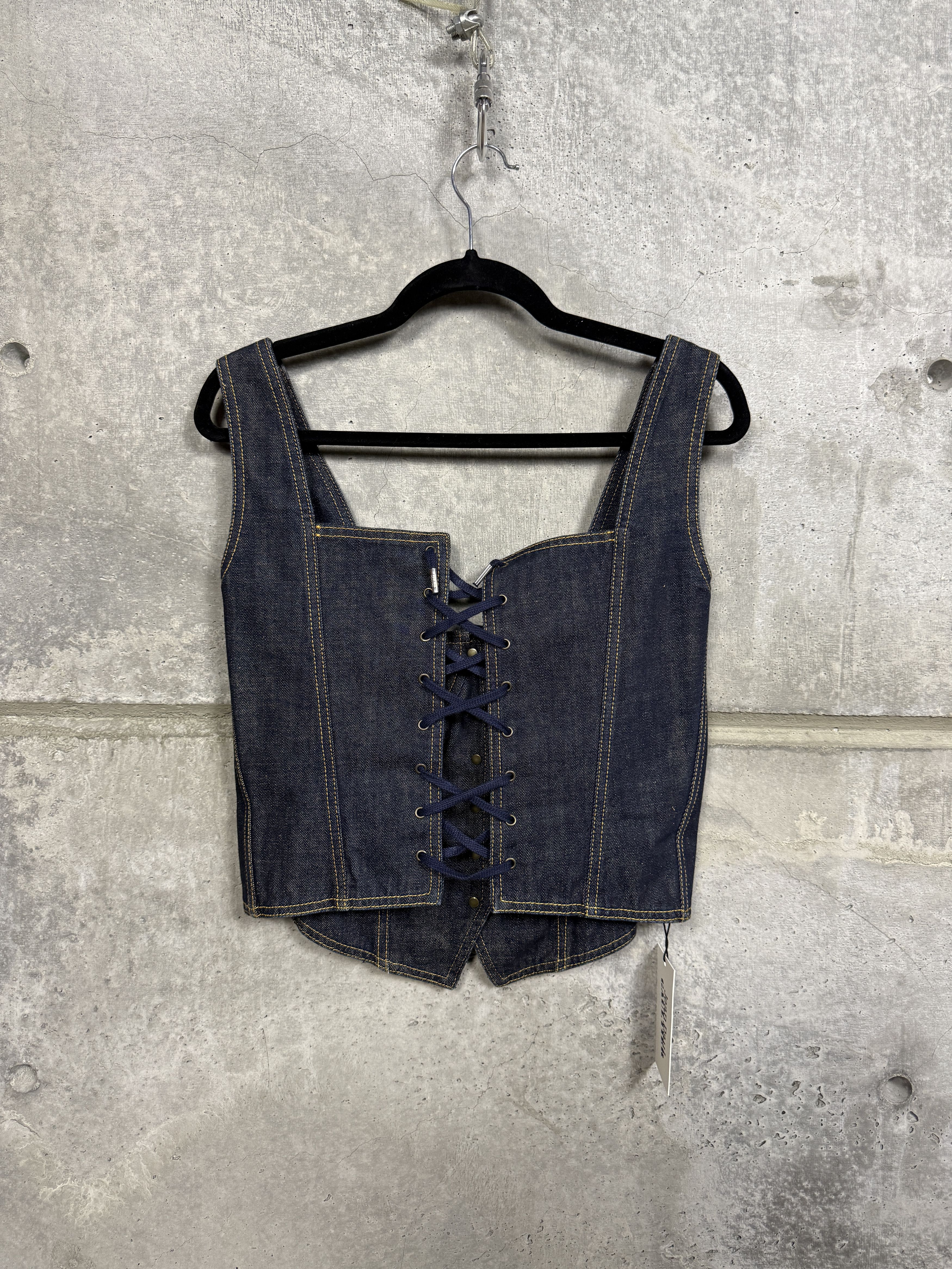 Jean Paul Gaultier $912 Jean Paul Gaultier Denim Bustier Size S / US 4 / IT 40 - 7 Thumbnail