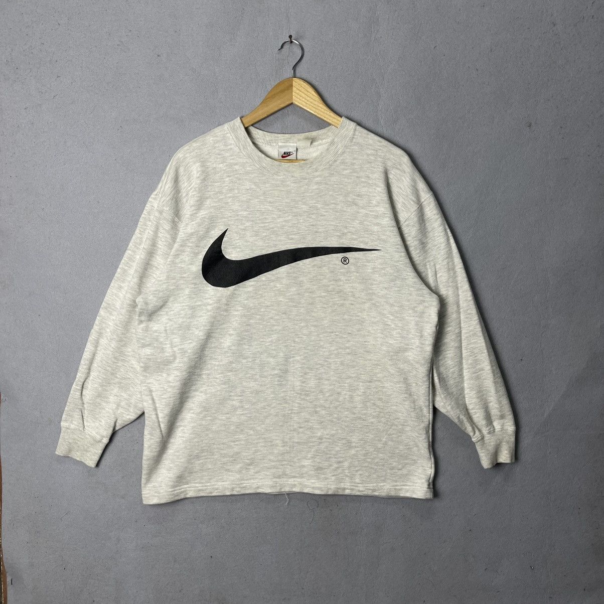 Late 1990s Nike Oversized Swoosh Crewneck Sweatshirt