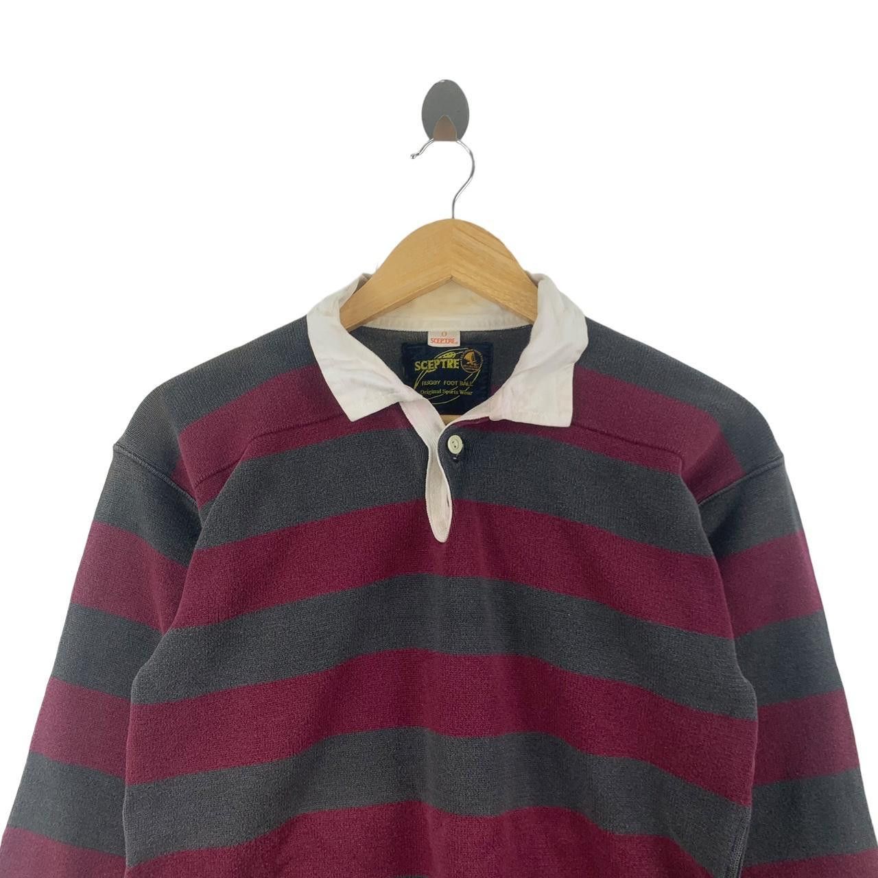 Vintage Vintage SCEPTRE RUGBY WEAR Distress Jersey Polo Tee Shirt Size US M / EU 48-50 / 2 - 2 Thumbnail