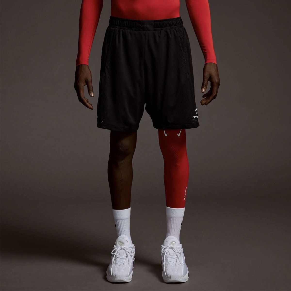 Drake × NOCTA × Nike Nocta x Nike - RED Men's SingleLeg Basketball Tight size M Size US 30 / EU 46 - 1 Thumbnail