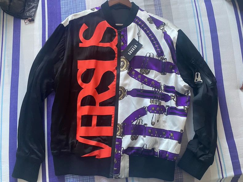 Versace VERSUS Versace Silk Bomber Jacket - dmc Size US L / EU 52-54 / 3 - 1 Thumbnail