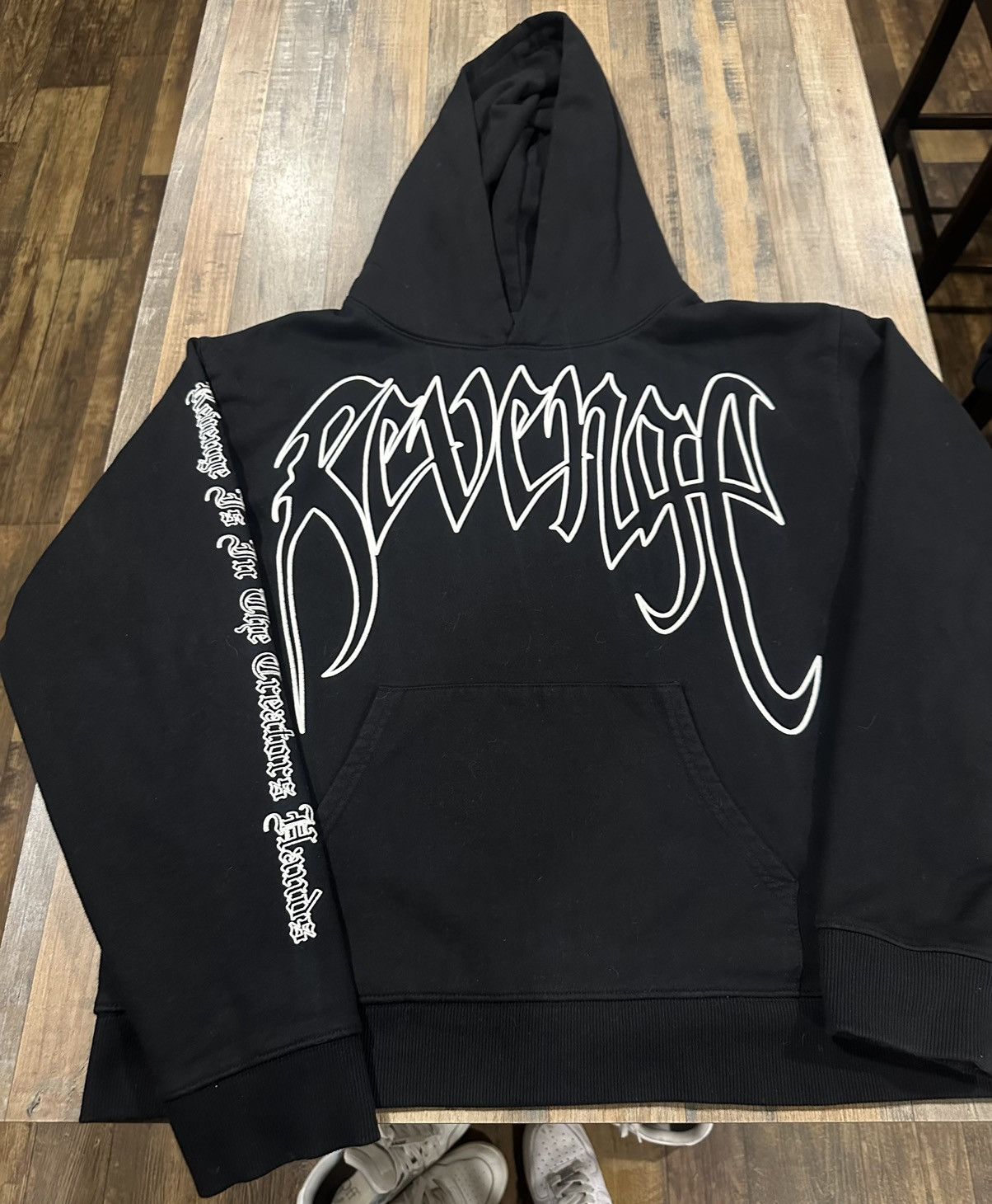 Revenge X KILL Outline Hoodie - Black/White (Size Medium) Size US M / EU 48-50 / 2 - 1 Thumbnail