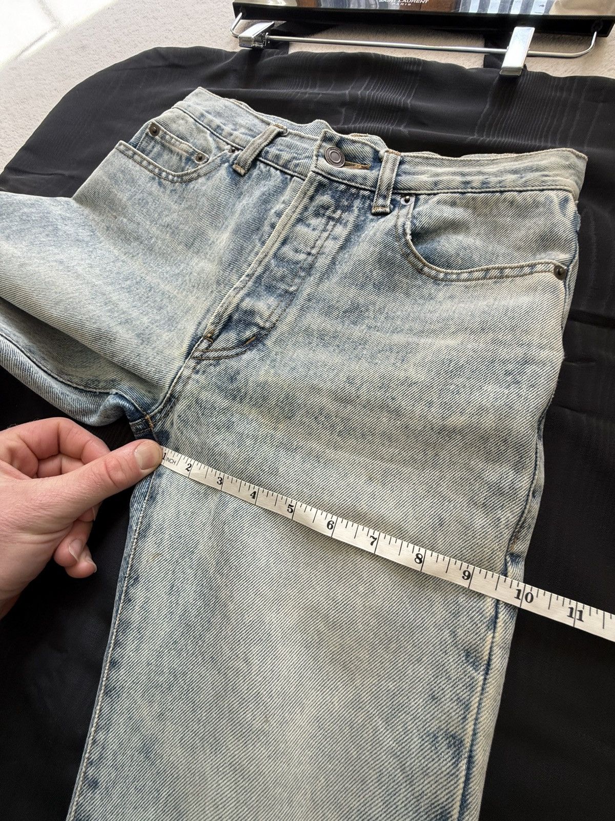 Saint Laurent Paris 1/1 SS16 Saint Laurent knee slit crash hedi jeans 28 sample Size US 28 / EU 44 - 4 Thumbnail
