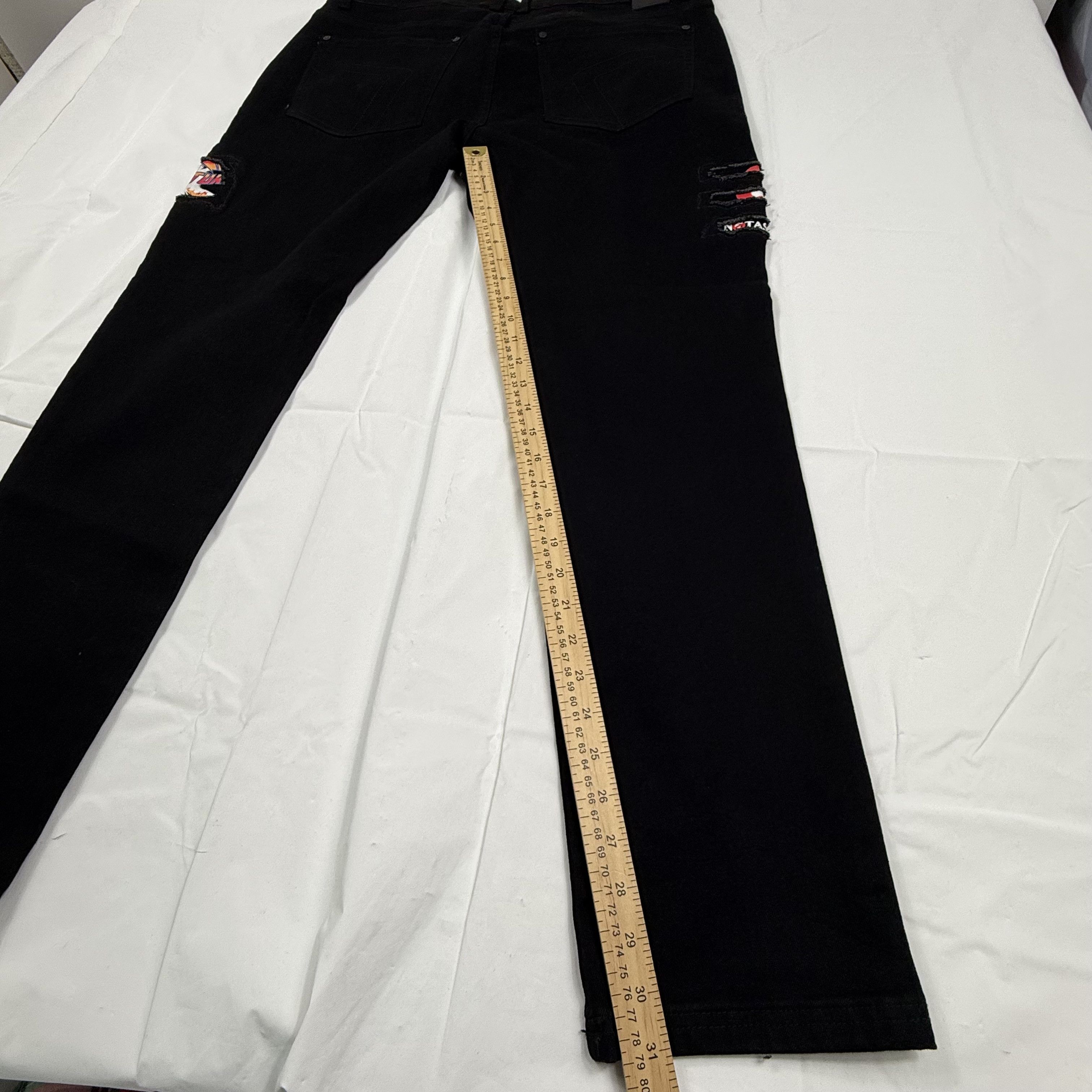 Born Fly Born Fly Mens Black Denim Jeans 38x31 Embroidered Fly New Size US 38 / EU 54 - 6 Thumbnail