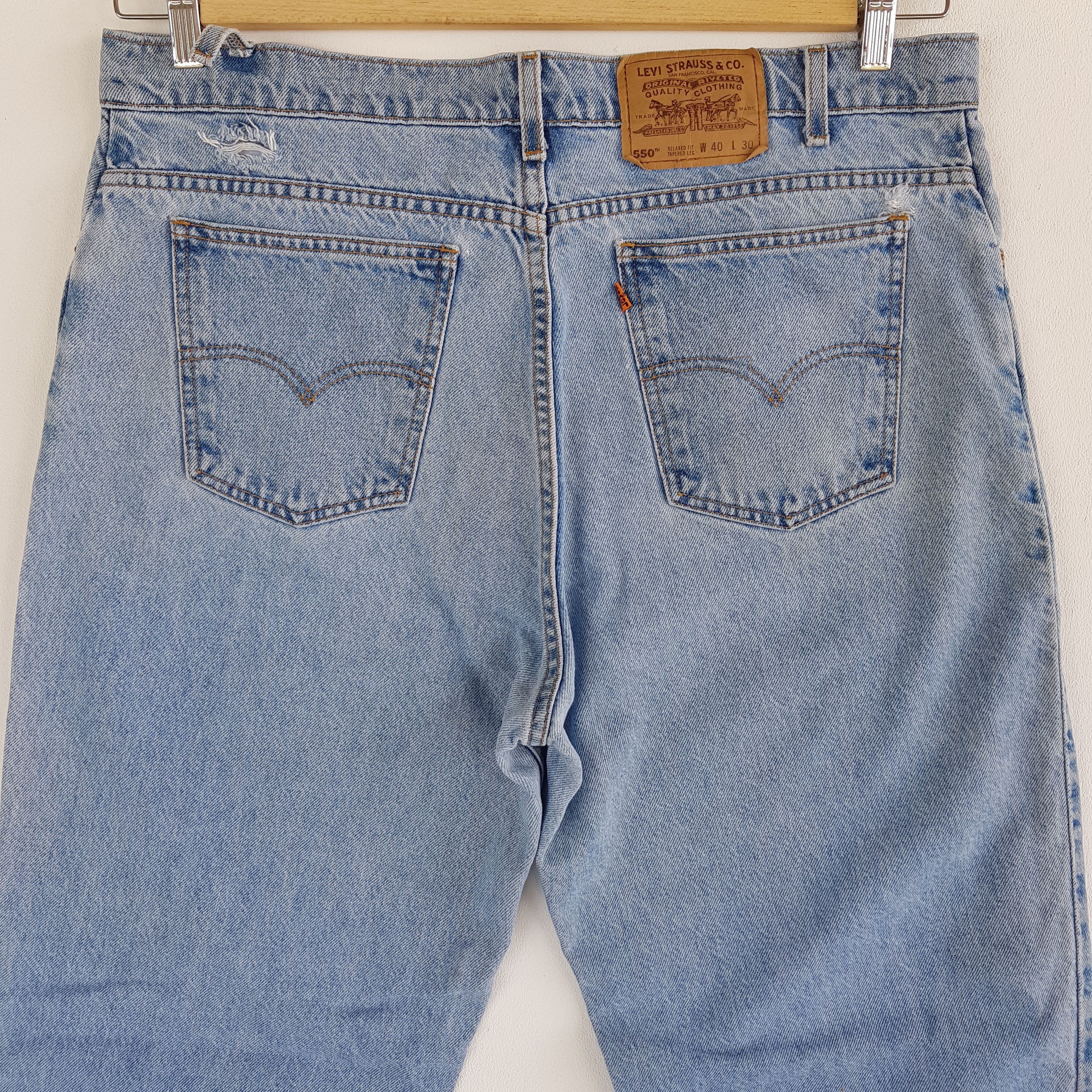 Levi's Vintage Levis 550 Jeans Released Hem Levi's Orange Tab Denim Size US 36 / EU 52 - 4 Thumbnail