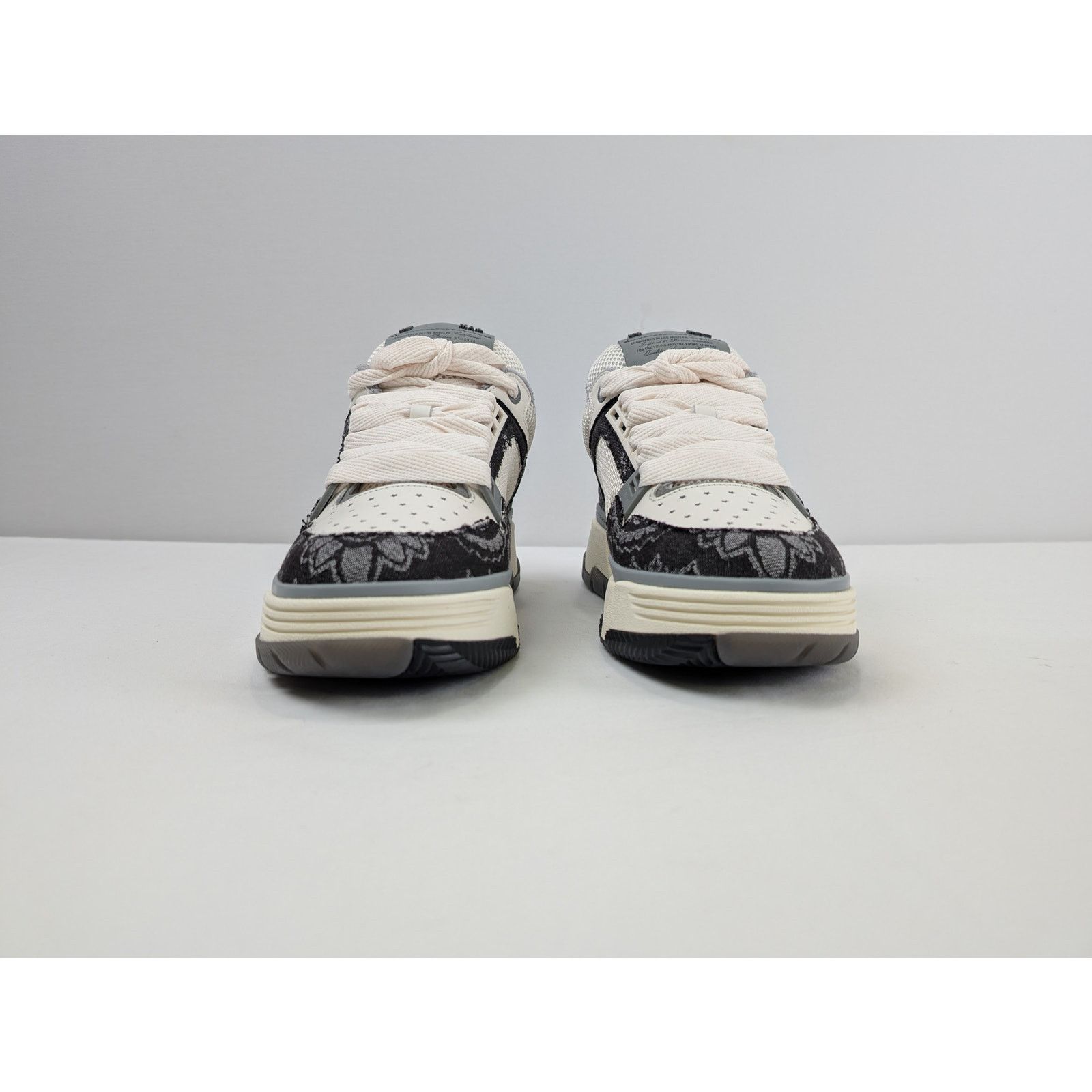 Amiri o1rshd1 Bandana Denim MA-1 Sneakers in Black Size US 12 / EU 45 - 9 Thumbnail