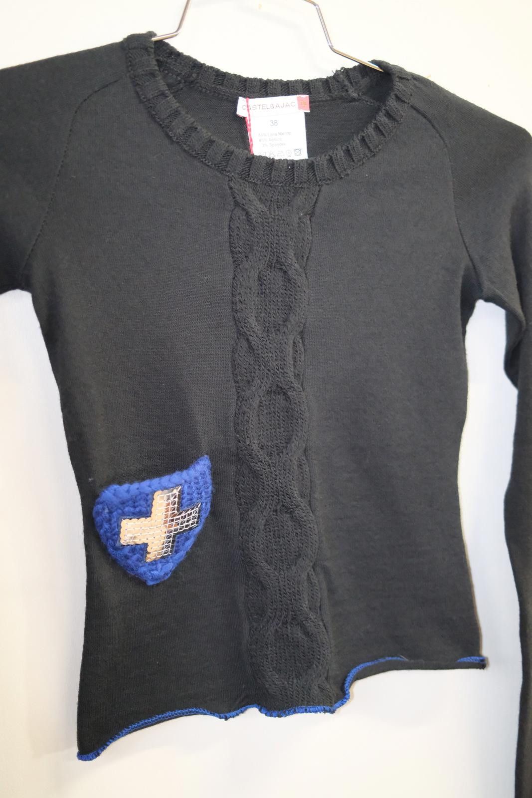 Jean Charles De Castelbajac 90's Castelbajac Shield Patch Sweater Size S / US 4 / IT 40 - 3 Thumbnail