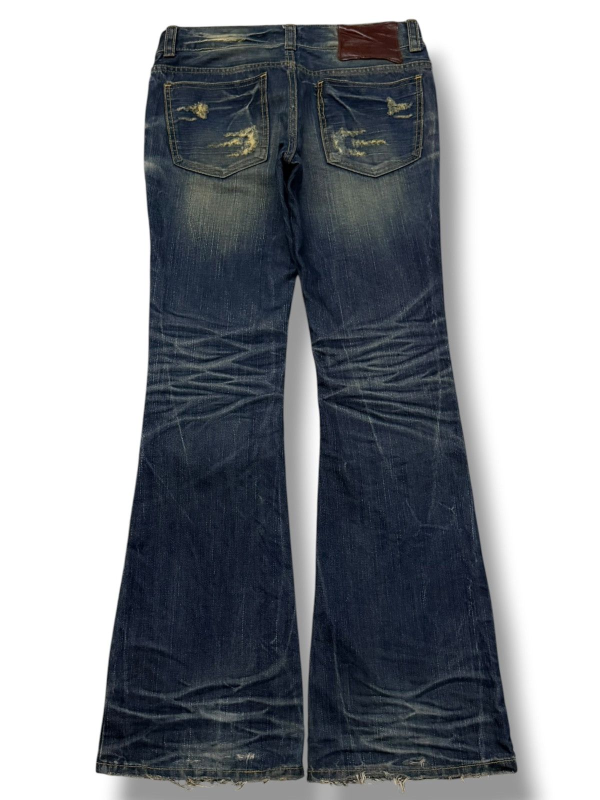 Japanese Brand Vintage Y2K Maraxia Bootcut Flared Denim | Vintage Fade W30 Size 30" / US 8 / IT 44 - 3 Thumbnail