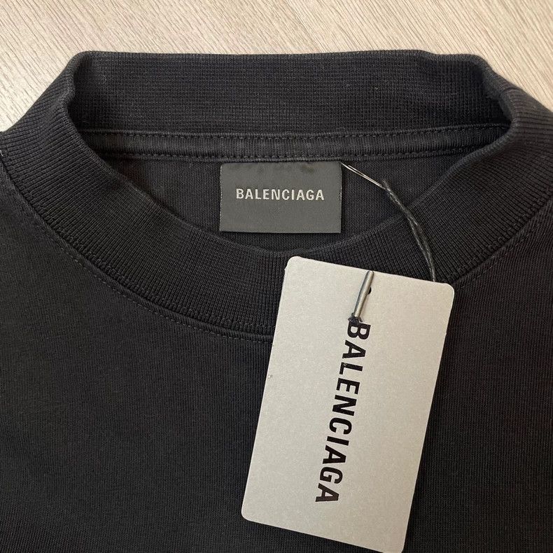 Balenciaga Balenciaga Black embroidered letter logo short sleeve T-sh Size US M / EU 48-50 / 2 - 4 Thumbnail