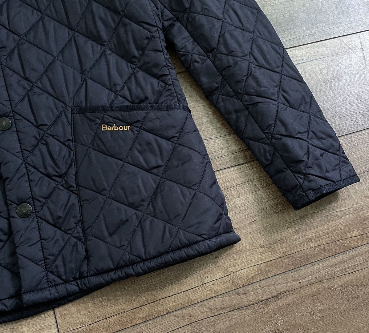 Barbour Barbour Liddesdale Quilted Nylon Slim Jacket Corduroy Collar Size US S / EU 44-46 / 1 - 4 Thumbnail