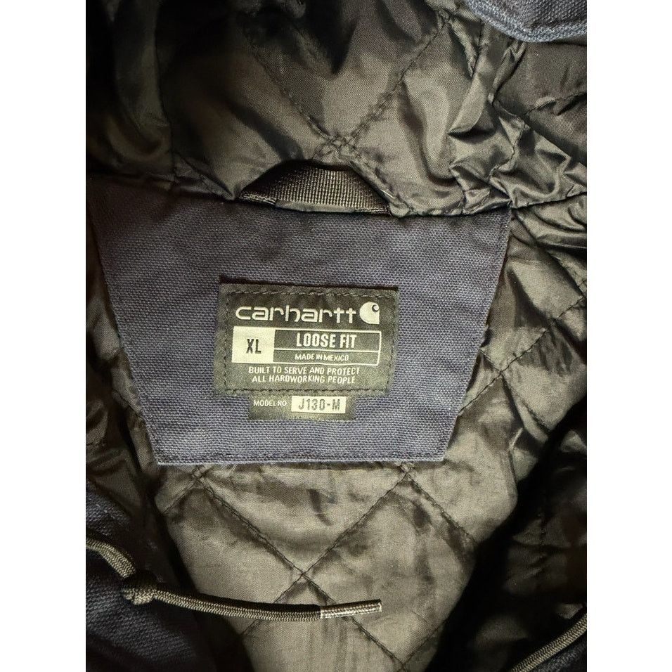 Carhartt × Vintage Vintage Carhartt J130 Hooded Jacket Quilt Lined Size US XL / EU 56 / 4 - 6 Thumbnail