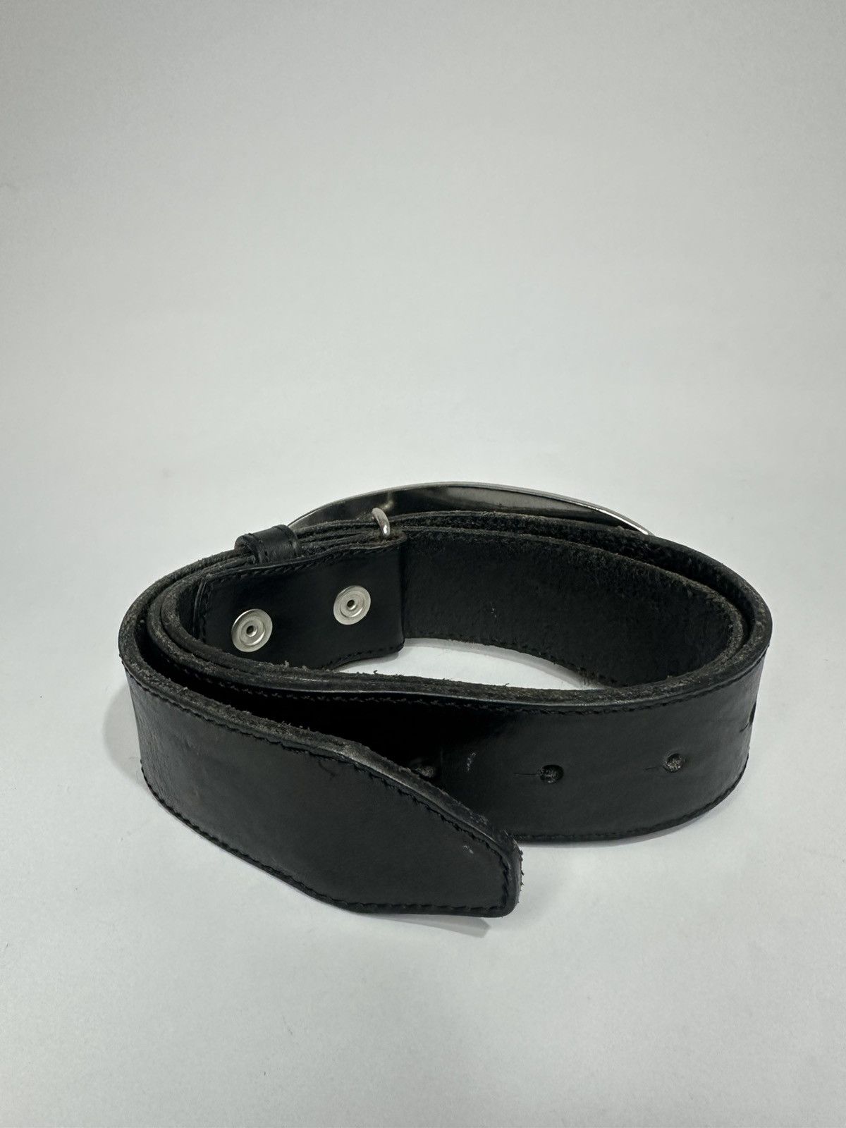 Dsquared2 Dsquared2 Hawaii Buckle Black Leather Belt. Size ONE SIZE - 4 Thumbnail