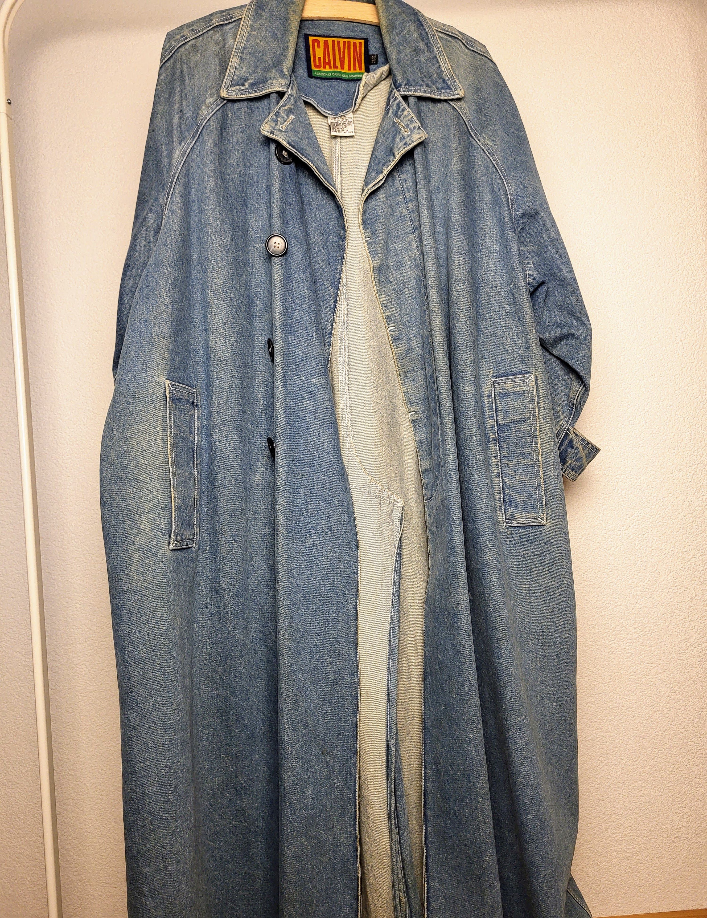 Calvin Klein Calvin Klein Vintage Oversized Denim Coat – One Size Size US L / EU 52-54 / 3 - 2 Thumbnail