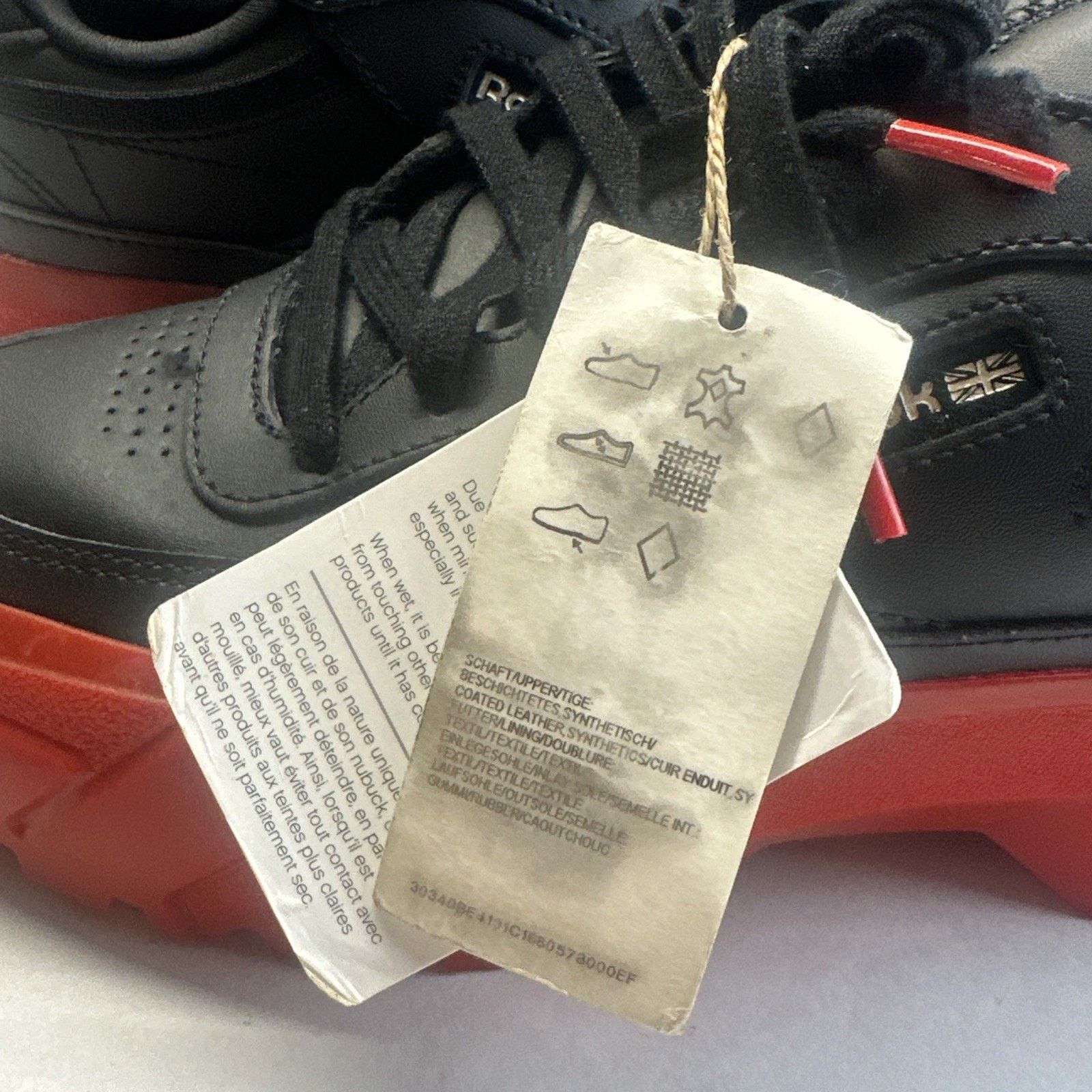 Reebok Size 5.5 - Reebok Cardi B x Club C Black Vector Red W Size US 5.5 / IT 35.5 - 3 Thumbnail