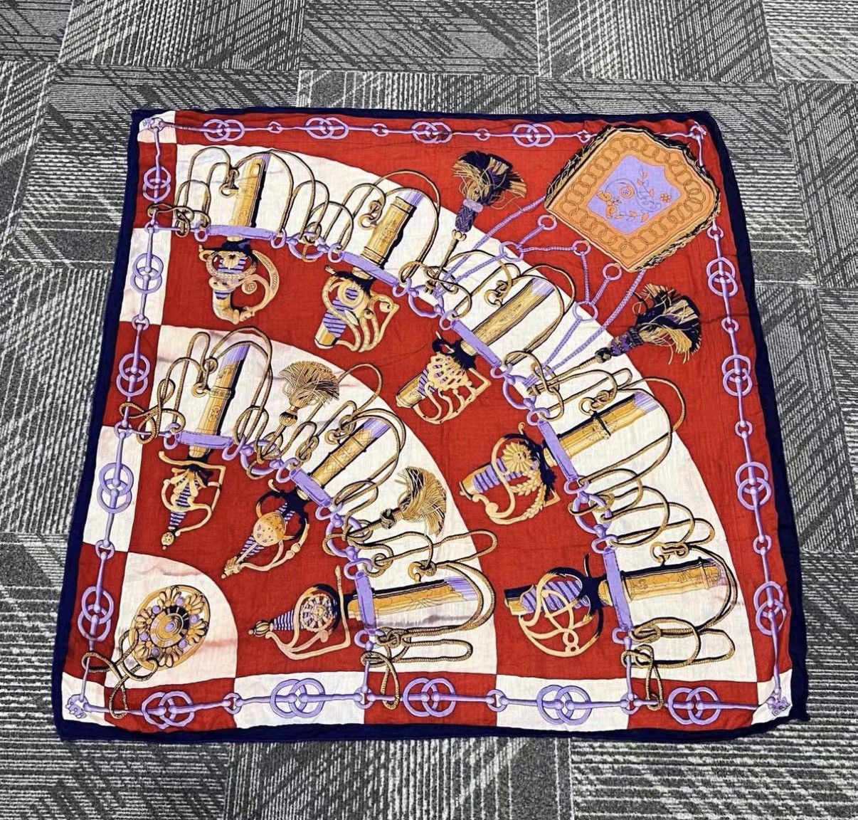 Hermes Hermès Cheval d'Orient Cashmere & Wool Scarf J42 Size ONE SIZE - 1 Thumbnail