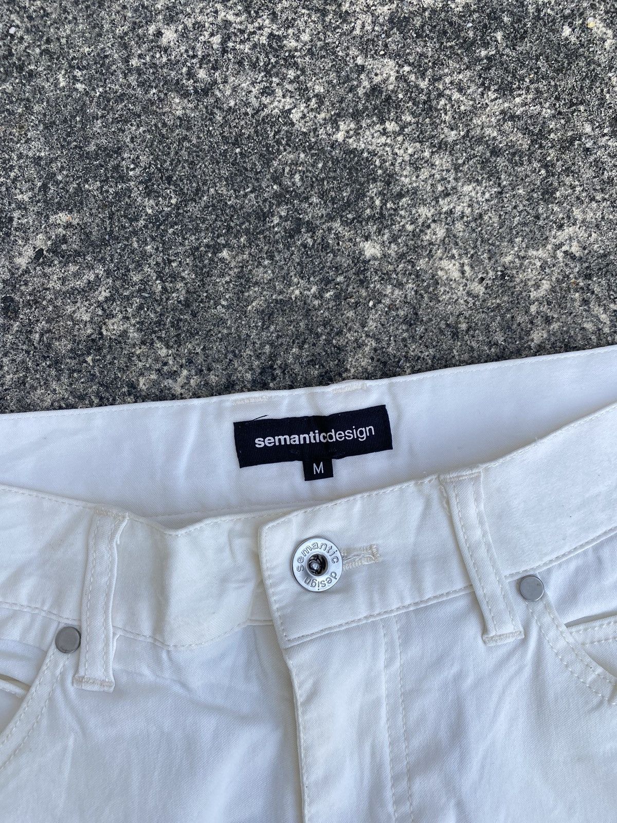 If Six Was Nine × Vintage × semanticdesign Semantic Design White Denim Pants Size US 31 - 7 Thumbnail