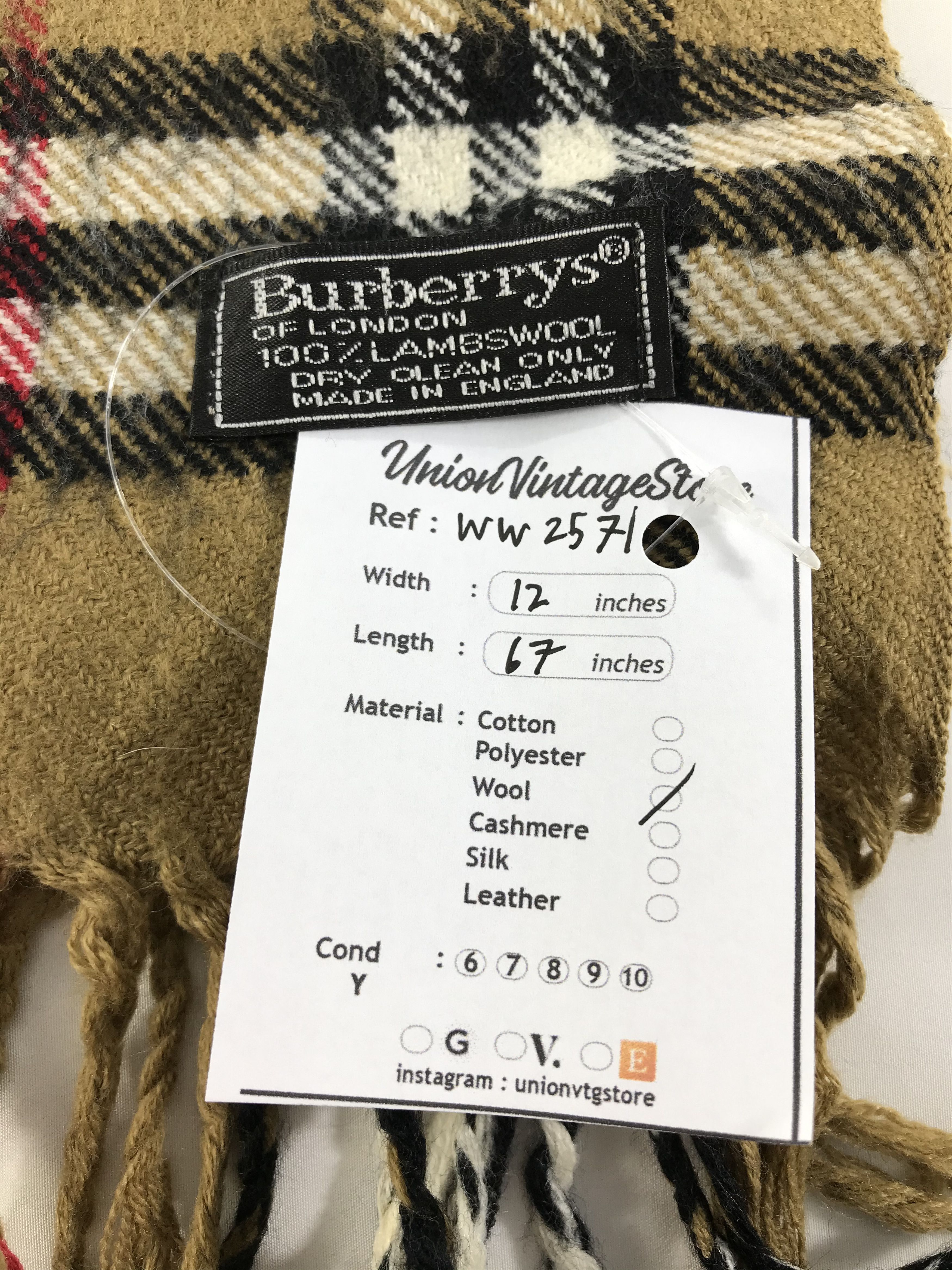 Burberry × Vintage Burberry Scarf / Muffler / Neckwear - WW2571 Size ONE SIZE - 4 Thumbnail