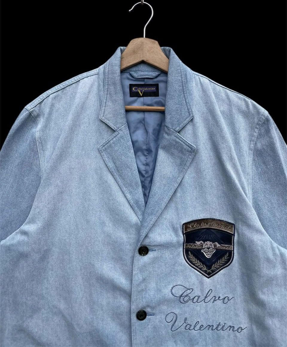 Valentino 🔥Accept Binding Offer🔥 Calro Valentino Denim Blazer Jacket Size US M / EU 48-50 / 2 - 4 Thumbnail