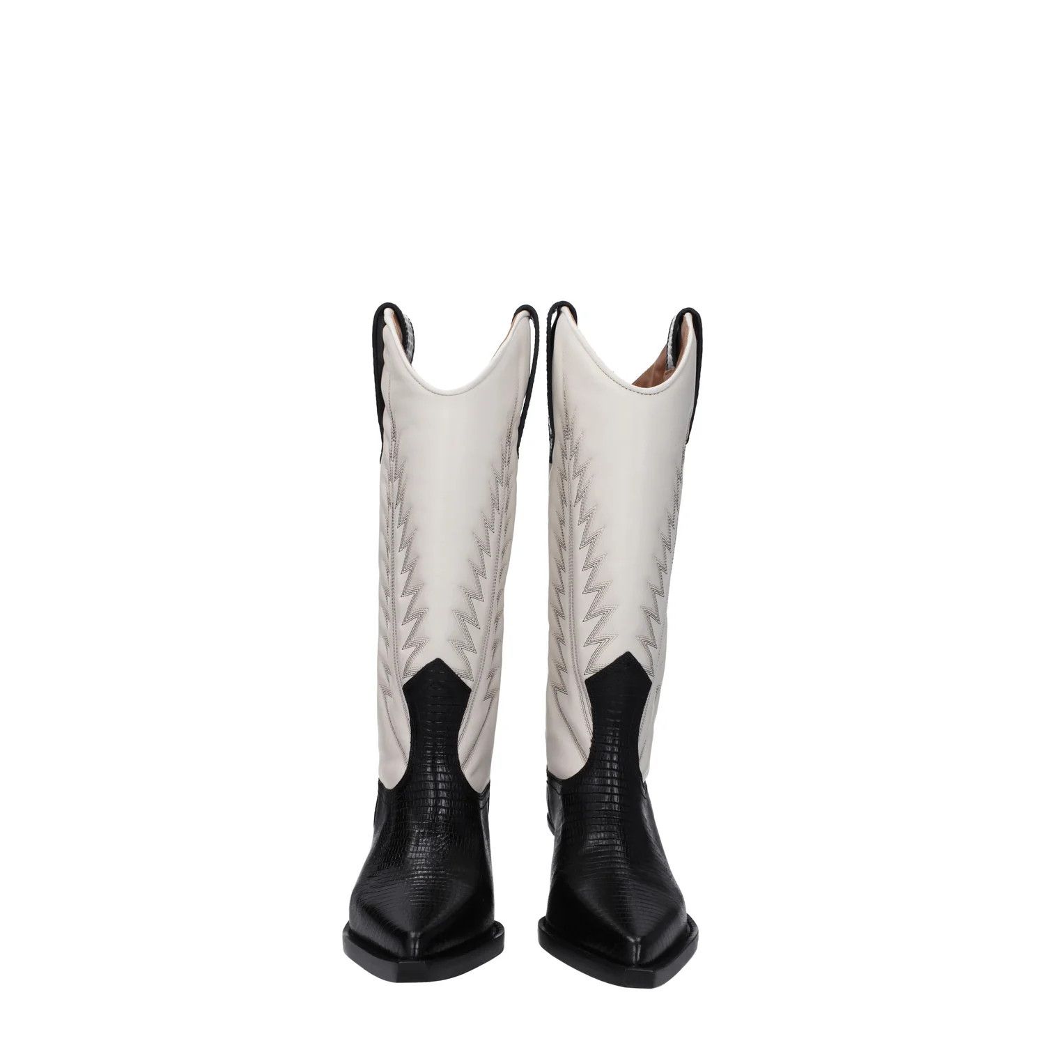 Paris Texas ob1o1e1124 Leather Boots in Black Beige Size US 6 / IT 36 - 3 Thumbnail