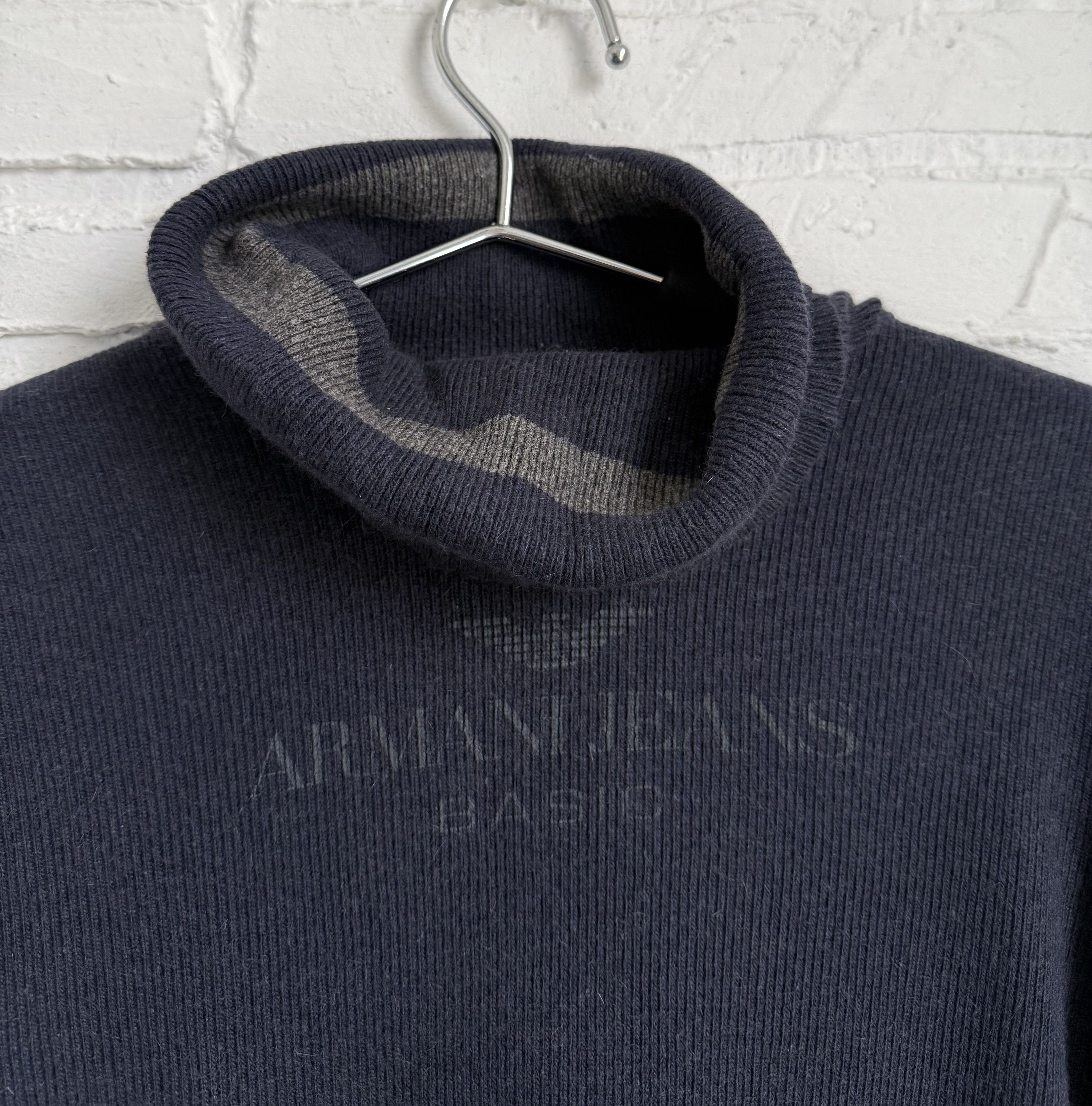 Giorgio Armani Vintage 90s Armani Jeans Basic wool golf top sweater y2k Size M / US 6-8 / IT 42-44 - 2 Thumbnail