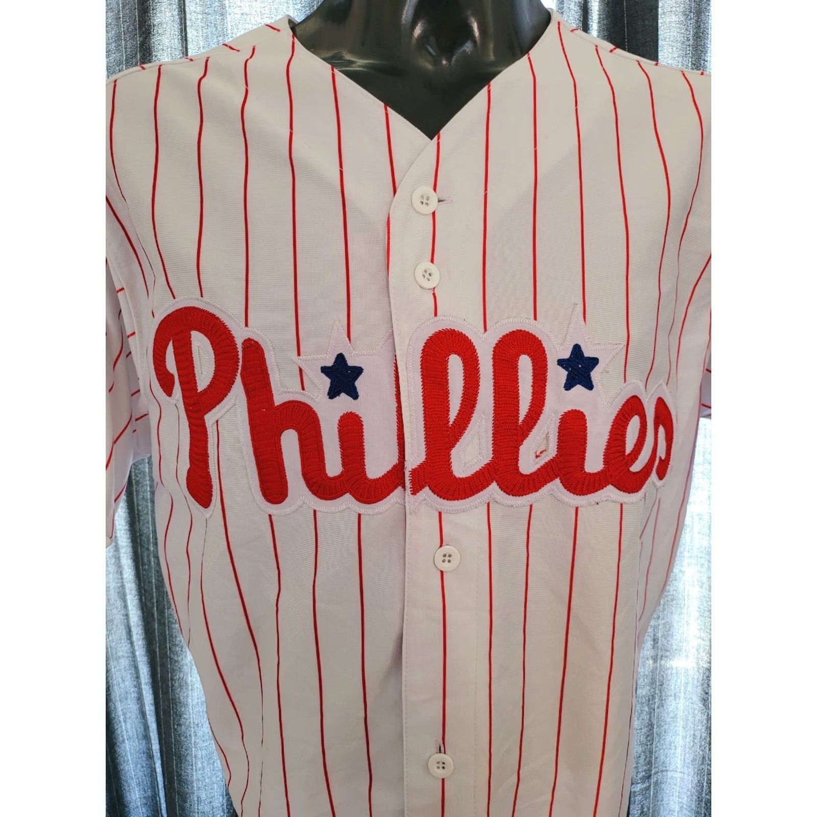 Vintage VINTAGE PhilliesWorl Series Fall Classic 2008 Victorino#8 Sz 50 L Majestic T-Shirt Men Multicoloured 2000s Mens Size US L / EU 52-54 / 3 - 3 Thumbnail