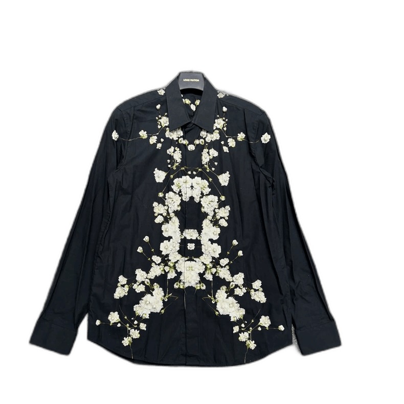 Givenchy Givenchy Floral Pearl Shirt Size 40-yf Size US M / EU 48-50 / 2 - 1 Thumbnail