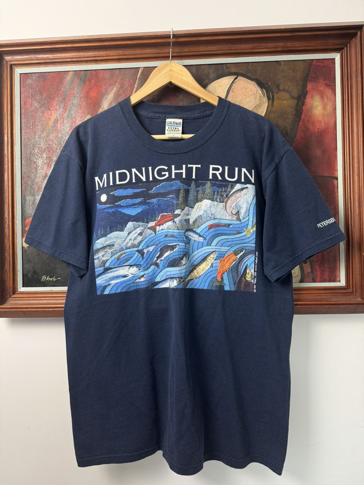 Vintage Vintage 90s Ray Troll Midnight Run Art Graphic Tee Rare Size US M / EU 48-50 / 2 - 1 Thumbnail