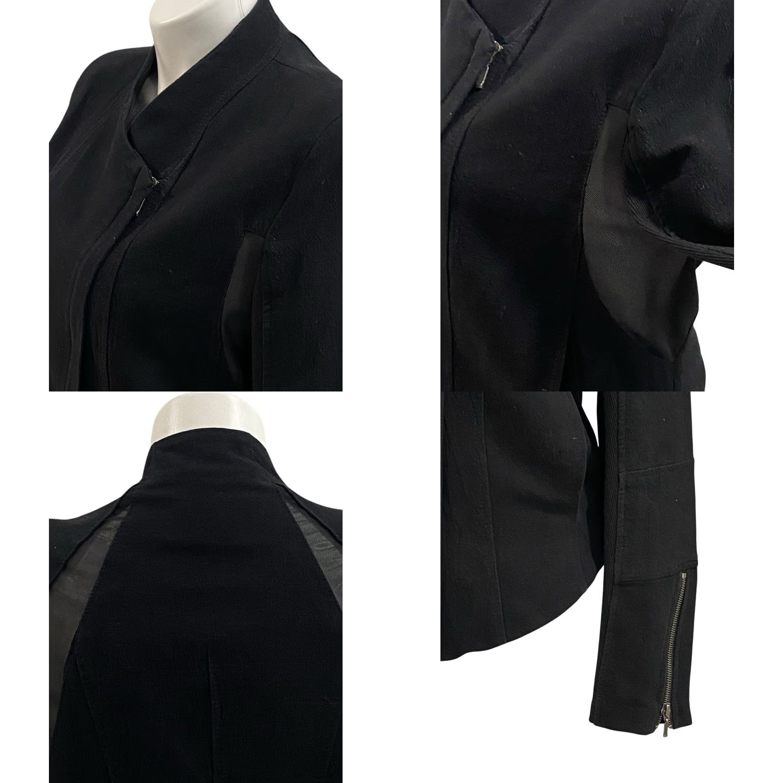 Vintage Blank NYC Womens Moto Style Jacket Black Zipper Cotton Blend Asymmetrical XXL Size XXL / US 16-18 / IT 52-54 - 8 Thumbnail