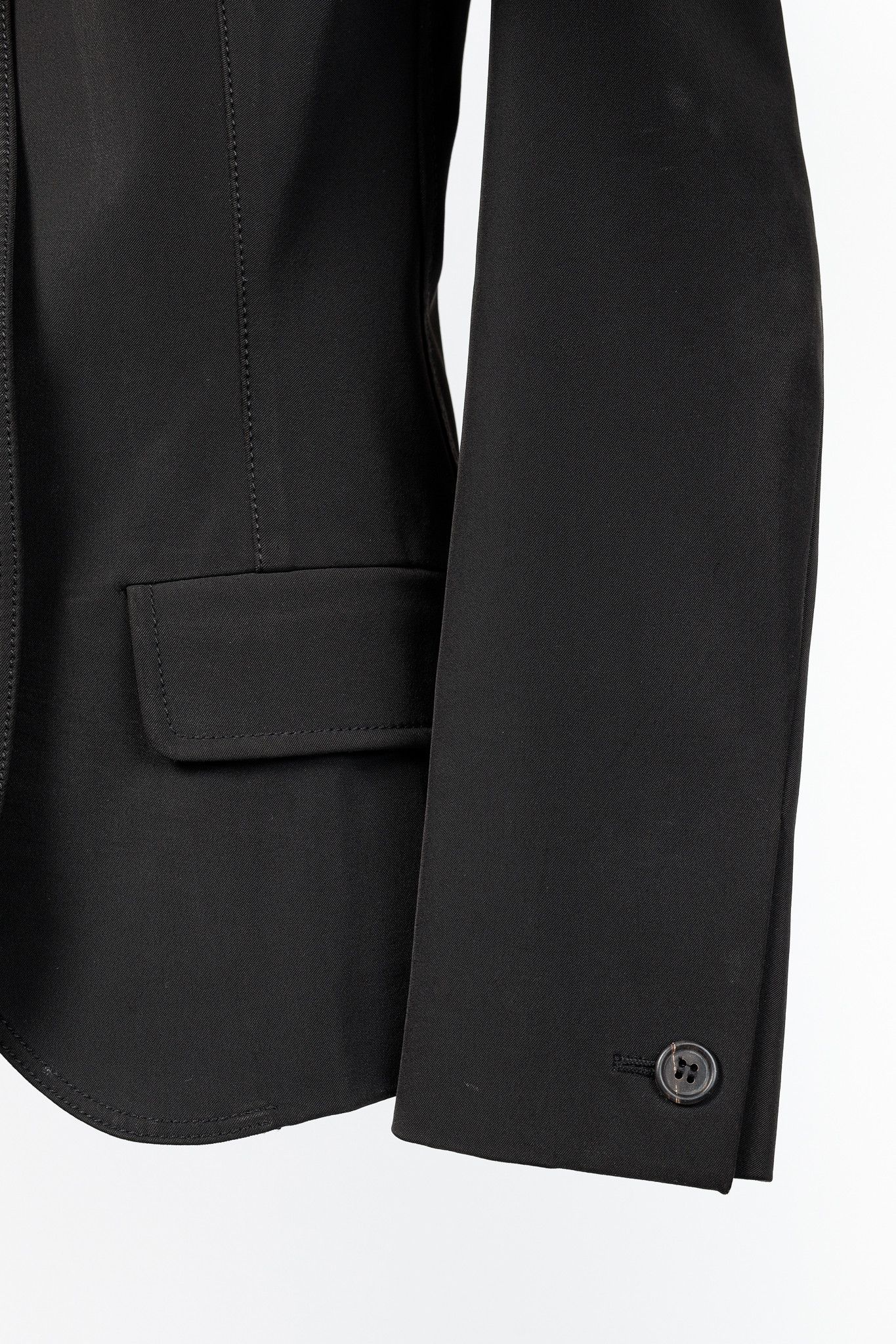 Prada Prada Black Twill 3-Button Blazer Size S / US 4 / IT 40 - 6 Thumbnail