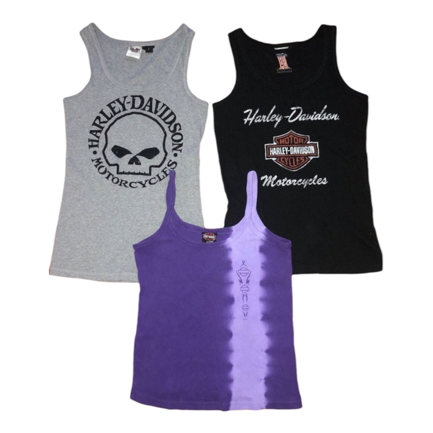 Harley Davidson Harley Davidson T-shirt 3 tank tops black gray purple large Size L / US 10 / IT 46 - 1 Thumbnail