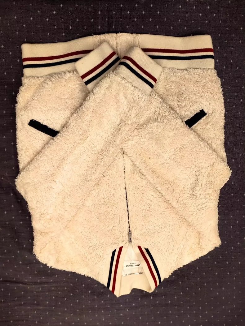 Yves Saint Laurent Saint Laurent Cream Plush Jacket Size US L / EU 52-54 / 3 - 1 Thumbnail