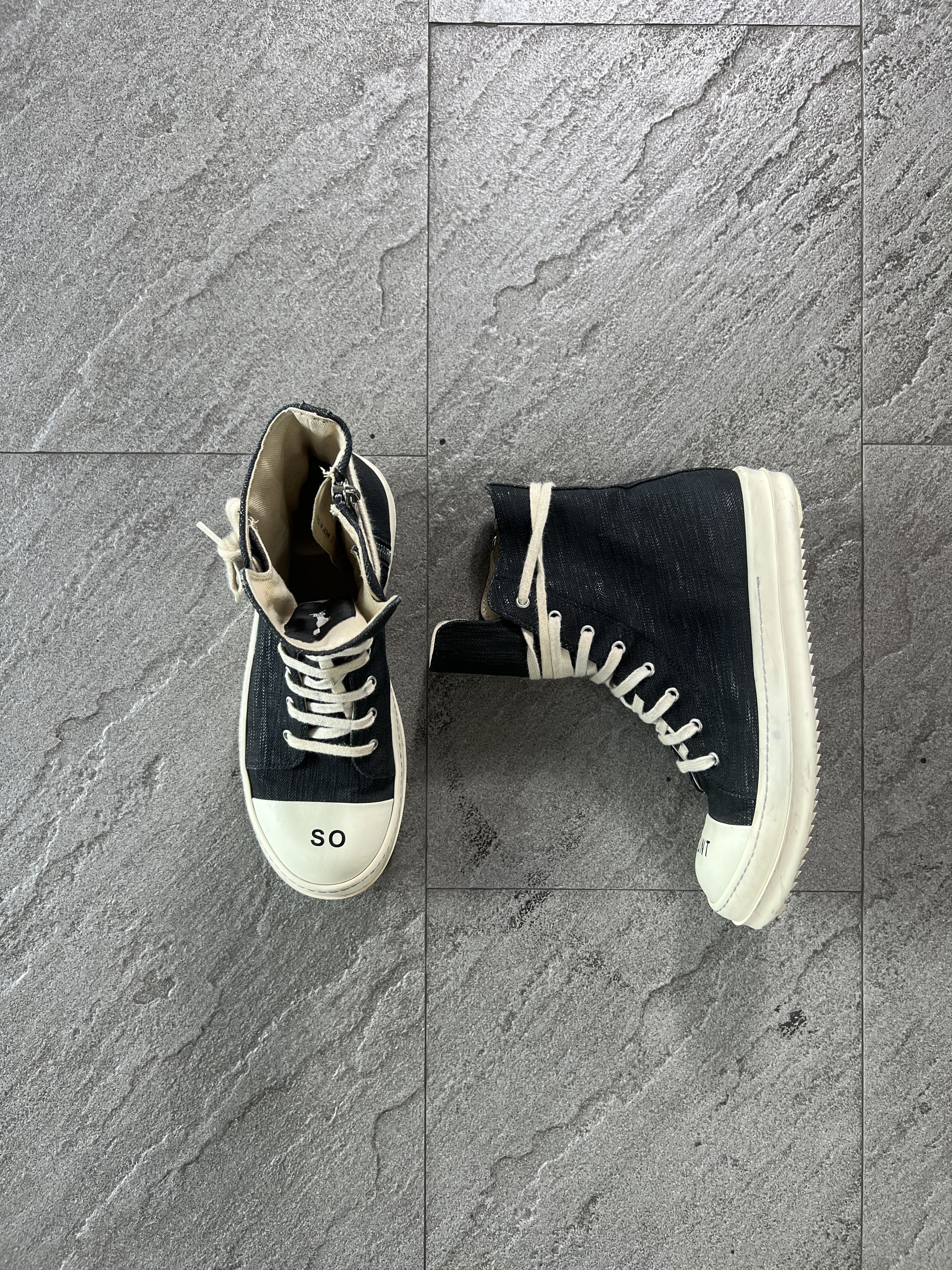 Rick Owens Drkshdw Rick Owens DRKSHDW “SO CUNT” Ramones High EU42 Size US 9 / EU 42 - 1 Thumbnail