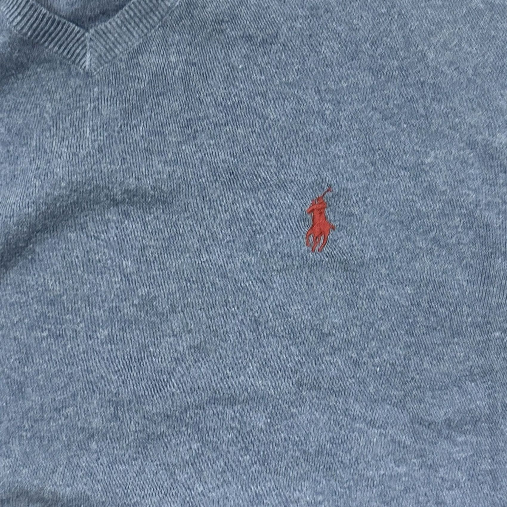 Ralph Lauren VINTAGE Polo Ralph Lauren Sweater Men’s Large Blue V Neck Pima Knit Long Sleeve Preppy Size US L / EU 52-54 / 3 - 2 Thumbnail