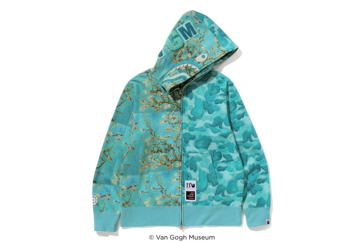 Bape Bape x Van Gogh museum Shark hoodie Size US M / EU 48-50 / 2 - 3 Thumbnail