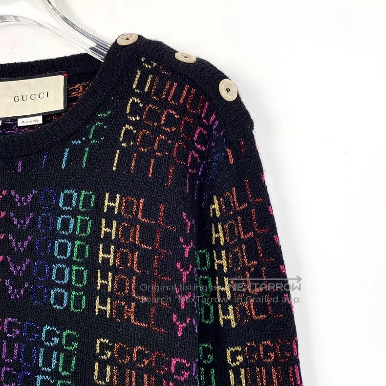 Gucci Gucci Colour block logo letter rainbow full print wool rou Size US S / EU 44-46 / 1 - 3 Thumbnail