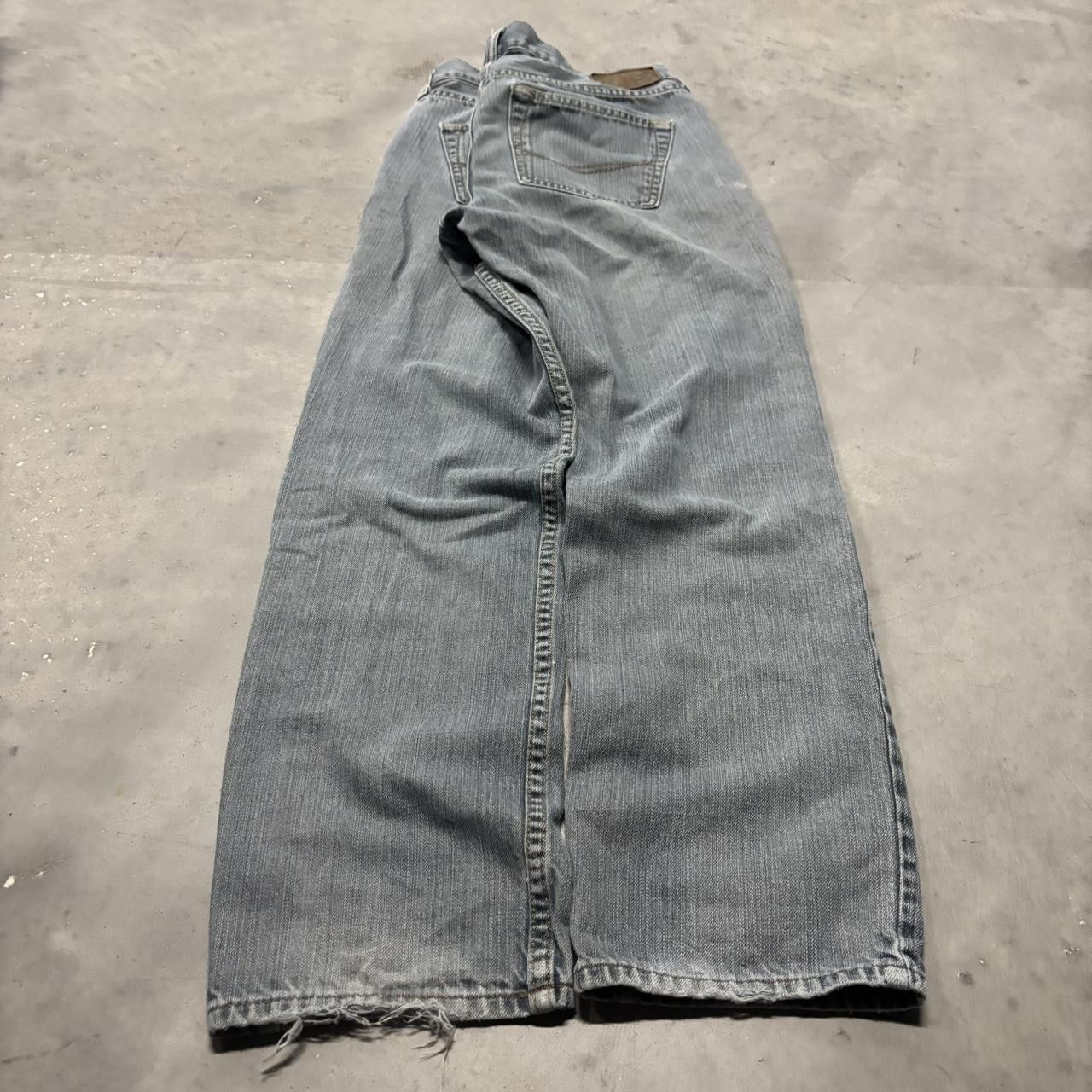 Japanese Brand × Vintage Crazy Vintage Y2K/2000s Grunge Distressed Dark Wash Denim Jeans! Size US 31 - 4 Thumbnail