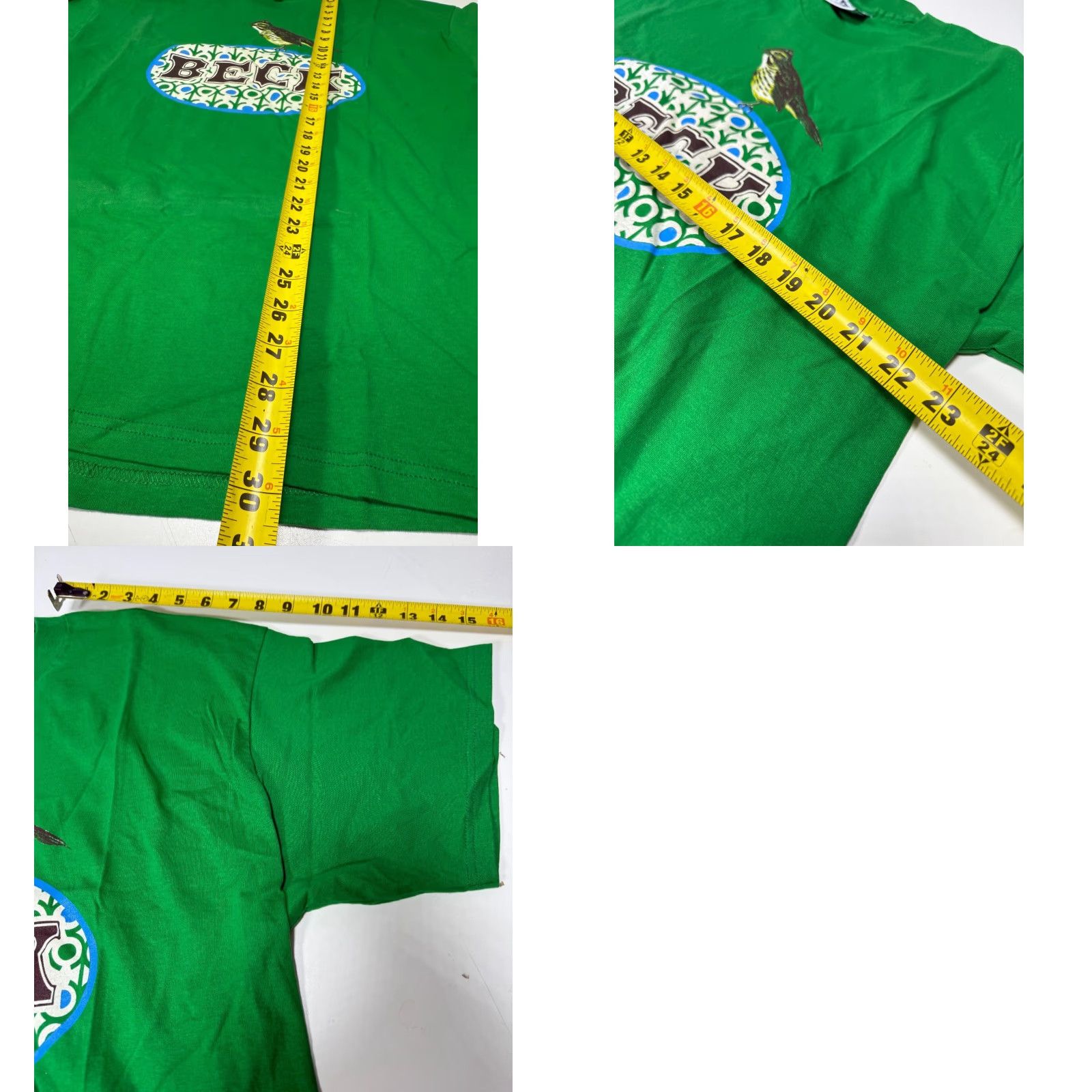 Vintage VINTAGE Beck 90s Concert Graphic T-Shirt XL Green Mens Size US XL / EU 56 / 4 - 8 Thumbnail